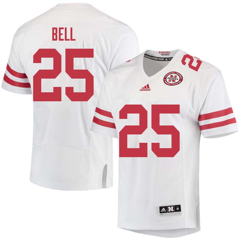 Men #25 Greg Bell Nebraska Cornhuskers College Football Jerseys Sale-White - Click Image to Close